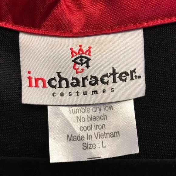 Incharacter Costumes L vampire queen red black maxi dress velvet Dress Only - Picture 7 of 13